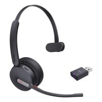 Yealink WH64 Hybrid Mono Teams Headset Wireless Head-band Office/Call center Micro-USB Bluetooth Bla