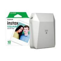 Fujifilm Instax SP-3 Share Square Wireless Photo Printer including 20 Film Pack - White