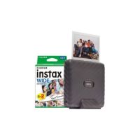 Fujifilm Instax Link Wide Printer with 20 Shot Pack - Mocha Grey