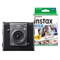 Fujifilm Instax Wide Evo Hybrid Instant Camera - Black - Camera + 20 Shot Pack