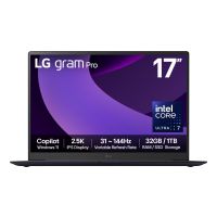 LG Gram Pro 17Z90TP-G Intel Core Ultra 7 225H Laptop 43.2 cm (17") 2.5K 32 GB LPDDR5x-SDRAM 1 TB SSD Wi-Fi 7 (802.11be) Windows 11 Home Black