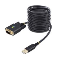 StarTech.com 10ft (3m) USB to Serial Adapter Cable, COM Retention, Interchangeable Screws/Nuts, USB-