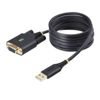 StarTech.com 6.6ft (2m) USB to Null Modem Serial Adapter Cable, COM Retention, FTDI, USB-A to DB9 RS