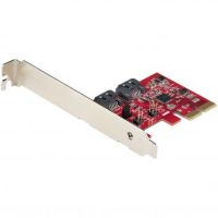Startech-Com SATA PCIe Card - 2 Port PCIe SATA Expansion Card - 6Gbps - Full/Low Profile - PCI Express to SATA Adapter/Controller - ASM1062R SATA RAID - PCIe to SATA Converter