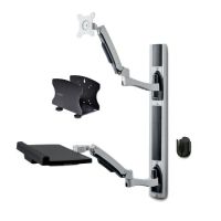 StarTech.com Wall Mount Workstation, VESA Mount For 32" Monitors (22lb/10kg), Fully Articulating Sin