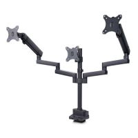 StarTech.com Triple Monitor Desk Mount For Up To Three 27in Screens, VESA 75x75/100x100, Tool-Less A