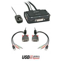 Lindy 2 Port DVI-D Single Link Cable KVM Switch