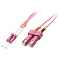 Lindy 46364 fibre optic cable 10 m LC SC OM4 Pink