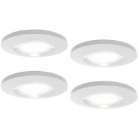 4lite IP65 4000K Dimmable LED Fire-Rated Downlight - Matte White - Pack of 4