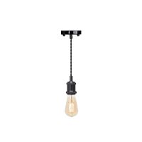 4lite Vintage Design Single Lighting Pendant with ST64 Bulb - Silver