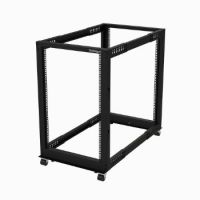 StarTech 18U 19" Open Frame Server Rack - 4 Post Adjustable Depth 22-40" Mobile - Free Standing Rolling Network/Computer Equipment Data Rack - Dell PowerEdge HP ProLiant ThinkServer