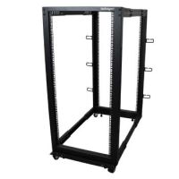 StarTech.com 25U Adjustable Depth Open Frame 4 Post Server Rack w/ Casters / Levelers and Cable Mana