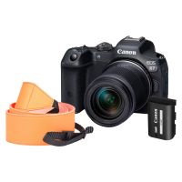 Canon EOS R7 Camera Kit inc RF-S 18-50mm Lens, Neck Strap & Additional LP-E6P Battery - Black