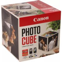 Canon Photo Cube Creative Pack - Glänzend - 2er-Pack - Schwarz, Farbe (Cyan, Magenta, Gelb) - origin