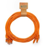Cablenet 1.5m Cat6 RJ45 Orange U/UTP PVC 24AWG Flush Moulded Booted Patch Lead (PK10)