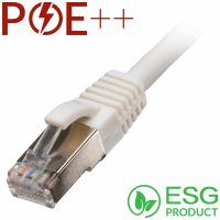 Cablenet 0.5m Cat6a RJ45 White S/FTP LSOH 26AWG Snagless Booted Patch Lead (PK 100)