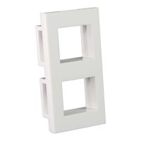 Cablenet 2 Port Fascia for Keystone Jack (Unshuttered) 25mm x 50mm