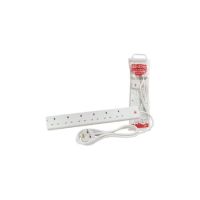 Lindy 5m 6-Way UK Mains Power Extension, White