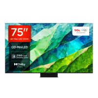 TCL 75C855K TV 190.5 cm (75") 4K Ultra HD Smart TV Wi-Fi Black 3500 cd/m²