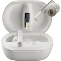 POLY Voyager Free 60+ UC White Sand Earbuds +BT700 USB-A Adapter +Touchscreen Charge Case