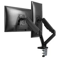 ProperAV Dual Swing Arm PC Monitor Mount Pole Assembly Gas Spring