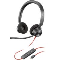 ""HP Poly Blackwire 3320 Stereo USB-C Headset +USB-C/A Adapter (213934-01)""