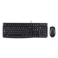 Logitech Desktop MK120 keyboard Mouse included USB QWERTZ German Black