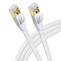 Maplin RJ45 CAT7 Flat Ethernet LAN Cable - White - 30m