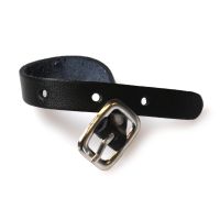 Digital ID Black Leather Luggage Strap with Silver Buckle (Pack of 100)