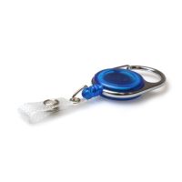 Digital ID Blue Carabiner ID Badge Reels with Strap Clip (Pack of 50)