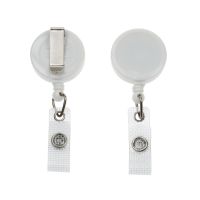 Digital ID White ID Badge Reels with Strap Clip (Pack of 50)