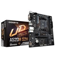 GIGABYTE A520M S2H Motherboard - Supports AMD Ryzen 5000 Series AM4 CPUs, 4+3 Phases Pure Digital VR
