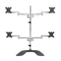 StarTech Desktop Quad Monitor Stand - Ergonomic VESA 4 Monitor Arm (2x2) up to 32" - Free Standi