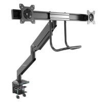 StarTech Desk Mount Dual Monitor Arm with USB & Audio - Slim Full Motion Adjustable Dual Monitor