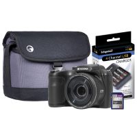 Kodak - Camera + 32GB SD Card + Case + Rechargeable Batteries