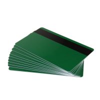 Dyestar Forest Green 760 Micron Plastic Cards With Hi-Co Magnetic Stripe (Pack of 100)