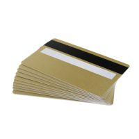 Digital ID Light Gold Premium 760 Micron Cards With Hi-Co Magnetic Stripe & Signature Strip Panel (P