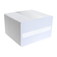 Dyestar Blank White Plastic Cards with Signature Strip (Pack of 100)