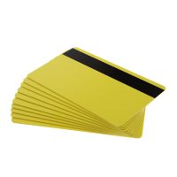 Dyestar Yellow 760 Micron Plastic Cards With Hi-Co Magnetic Stripe (Pack of 100)