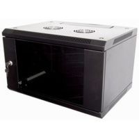 Eco NetCab 6U 450mm Deep 19" Wall Cabinet (W600xD450) - Black- Flatpack