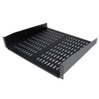 StarTech 2U 16in Universal Vented Rack Mount Cantilever Shelf - Fixed Server Rack Cabinet Shelf - 50lbs / 22kg