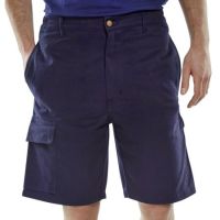 BEESWIFT Cargo Pocket Shorts Navy Blue 38