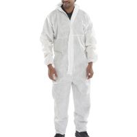BEESWIFT Disposable Coverall White Type 5/6 Large Pack of 20