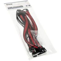 Kolink Core Standard Braided Cable Extension Kit - Jet Black/Racing Red