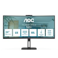 AOC Value-line CU34V5CW/BK - V5 series - LED-Monitor - gebogen - 86.4 cm (34") - 3440 x 1440 WQHD @ 