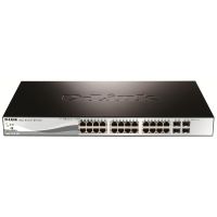 D-Link Switch DGS-1210-28P/E 24xGBit/4xSFP 19" Managed PoE (193W)