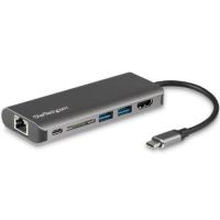 StarTech USB C Multiport Adapter - Portable USB-C Dock to 4K HDMI, 2-pt USB 3.0 Hub, SD/SDHC, GbE, 60W PD Pass-Through - USB-C Travel Mini Docking Station - USB Type-C/Thunderbolt 3