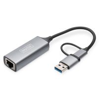 Digitus USB Type-Câ„¢ Gigabit Ethernet Adapter 2.5G, USB-Câ„¢ + USB A (USB3.1/3.0)