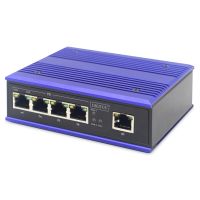 Digitus 4 port Fast Ethernet network PoE switch, industrial, unmanaged, 1 RJ45 uplink