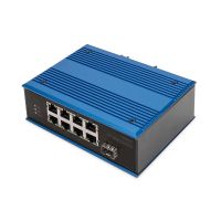Digitus 8 port Fast Ethernet network switch, industrial, unmanaged, 1 SFP uplink